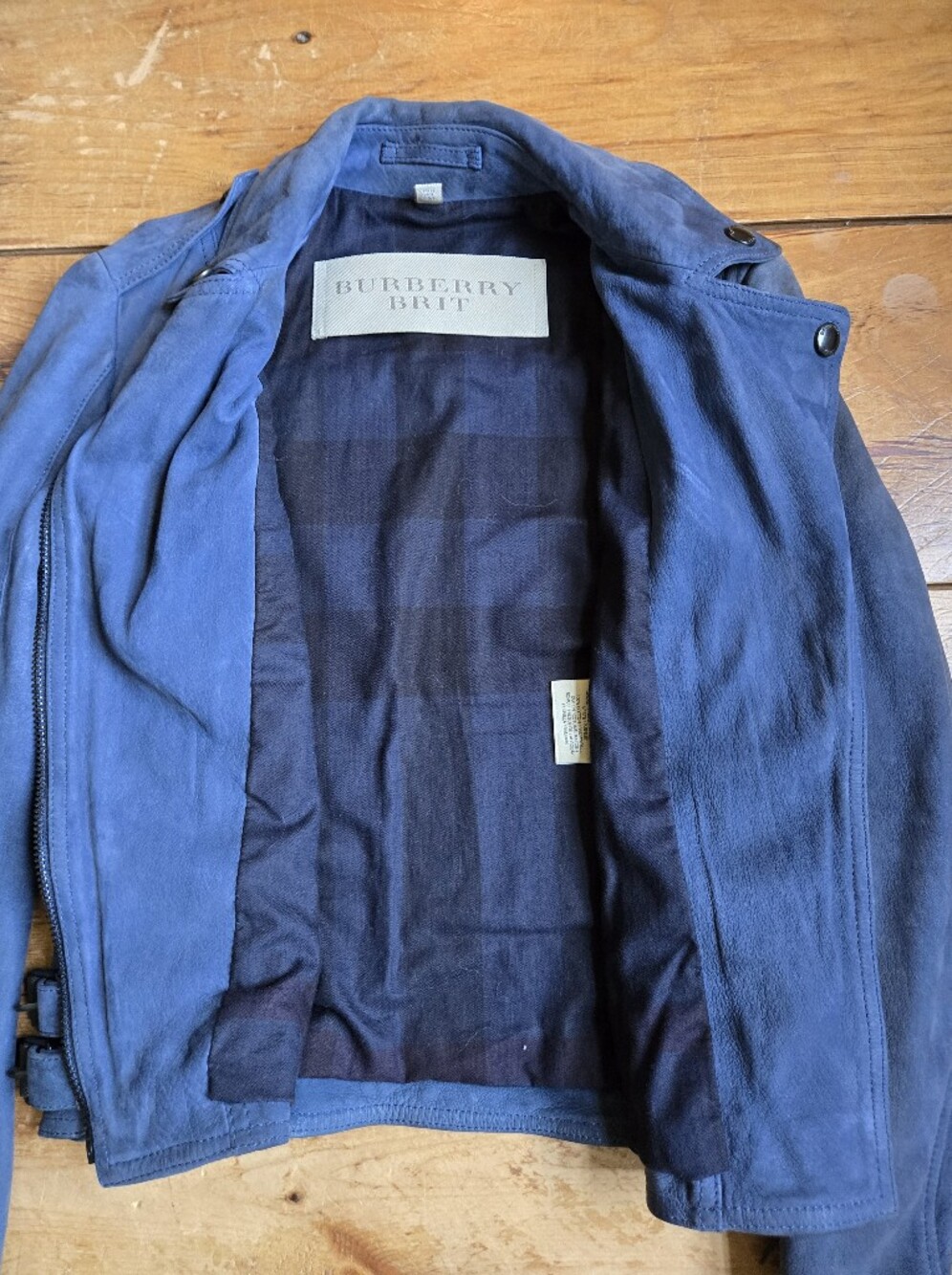 Burberry Brit Leather Biker Jacket - Picture 2 of 8